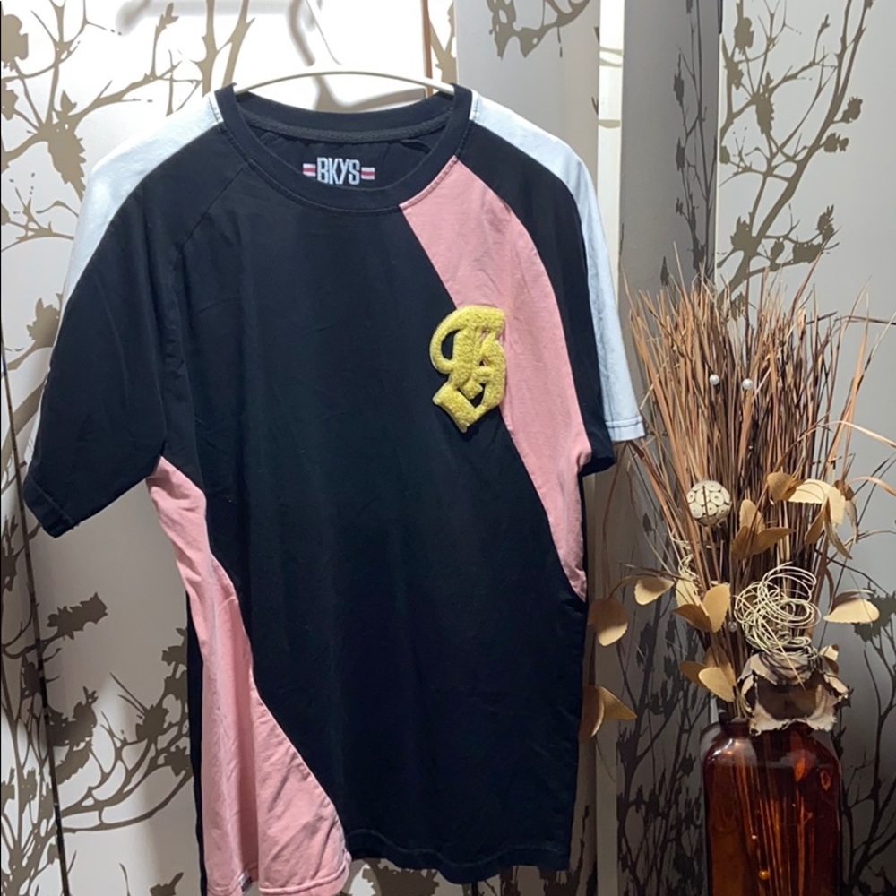 BKYS Black and Pink Embroidered T-Shirt
